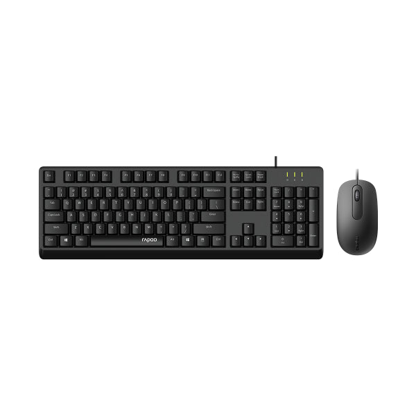 RAPOO X130pro - Wired Keyboard and Mice Combo Black with Spill Resistant / 1000dpi Optical Business and Office choice. Full Size with Numpad. RAPOO X130pro - Wired Keyboard and Mice Combo Black with Spill Resistant / 1000dpi Optical Business and Office choice. Full Size with Numpad.